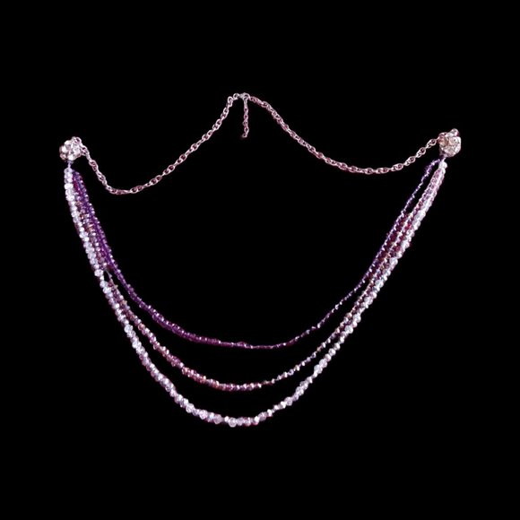 Sparkly, Beaded 3-Strand 40" Necklace - Picture 1 of 7